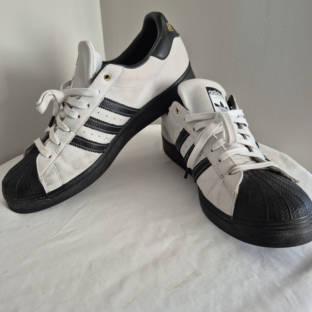 Adidas Superstars With Gore - Tex Leather Shell Toe Athletic Sneakers Size 14